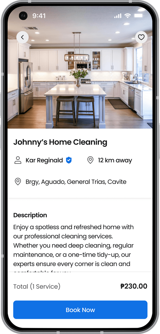 Chosen Service Mockup